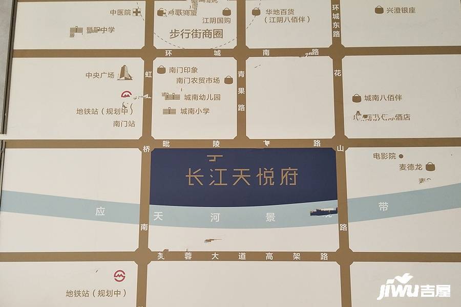 长江天悦府位置交通图