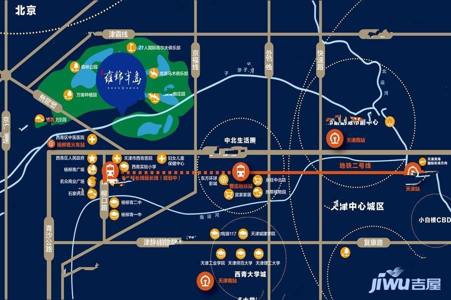 蓝光雍锦半岛位置交通图图片