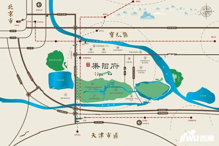 金科碧桂园富力渠阳府位置交通图