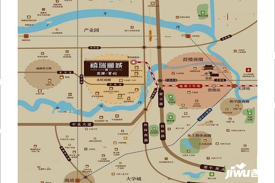 龙湖首创禧瑞郦城位置交通图