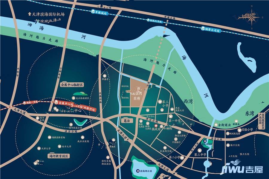 和泓葛沽湾首府位置交通图图片