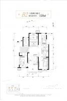 筑境3室2厅2卫129㎡户型图