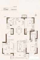 中交香颂3室2厅2卫123㎡户型图