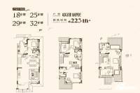 三源英华郡Ⅱ期4室2厅3卫225㎡户型图