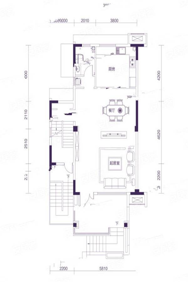 璟和苑3室3厅3卫217㎡户型图