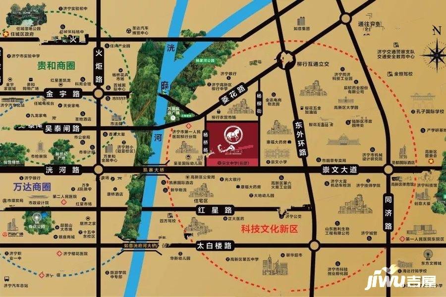 碧桂园济州府位置交通图图片