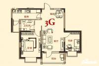 南池御都2室2厅1卫95.8㎡户型图