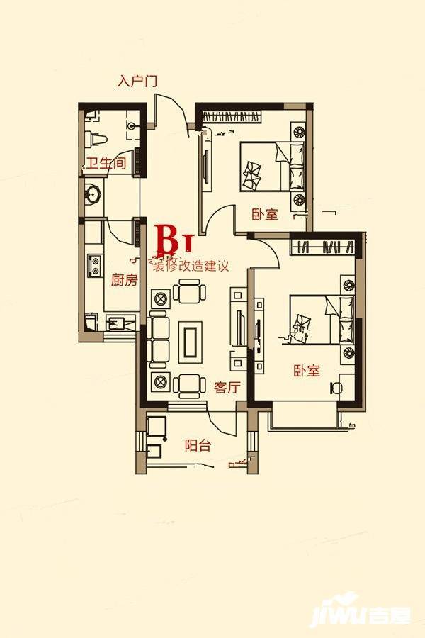 南池御都
                                                            2房1厅1卫
