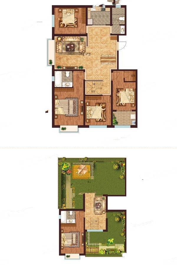 睿湖印象5室3厅3卫189.8㎡户型图