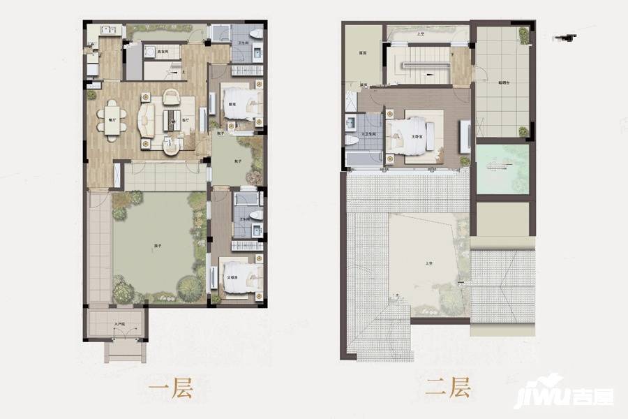 蓝城云梦桃源小镇3室2厅3卫135㎡户型图