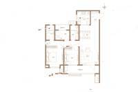 保利时光印象3室2厅2卫129㎡户型图
