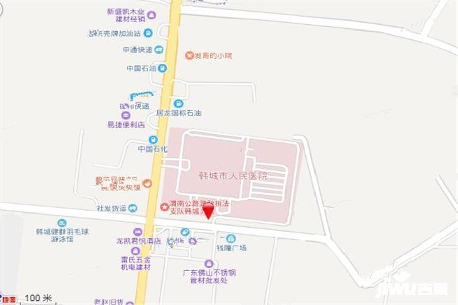 韩城智慧新城位置交通图