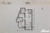 高新时代新城3室2厅1卫111.5㎡户型图