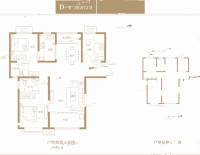 恒昌名门世园3室2厅2卫134.7㎡户型图