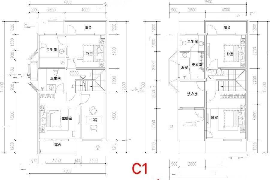 南山雅居6室2厅4卫251㎡户型图