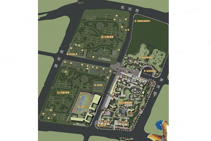 珠江花城规划图图片