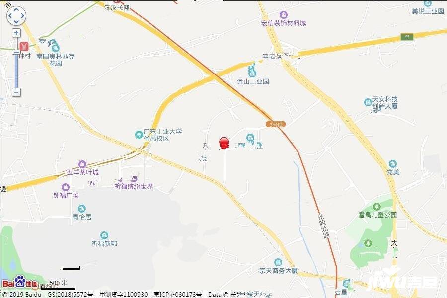 中国铁建花语岭南位置交通图