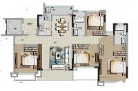招商雍景湾4室2厅2卫130㎡户型图