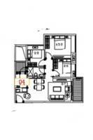 西福蓝湾3室2厅1卫86.5㎡户型图