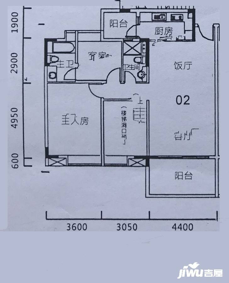 智杰雅筑5室2厅4卫243㎡户型图