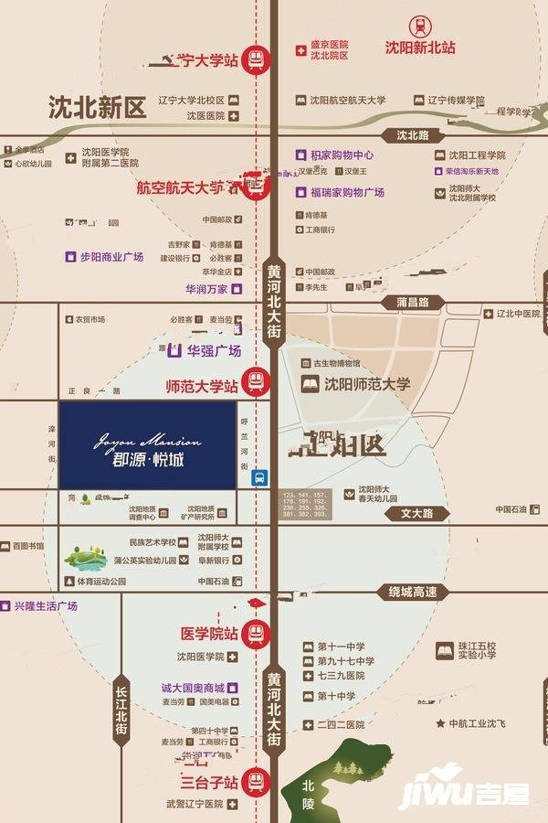 郡源悦城位置交通图