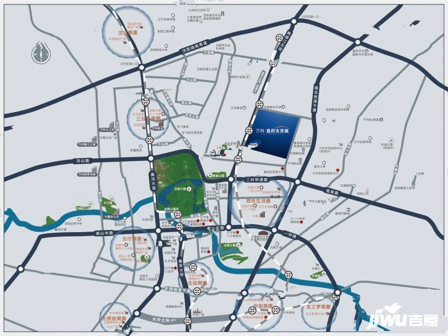 万科首府未来城位置交通图