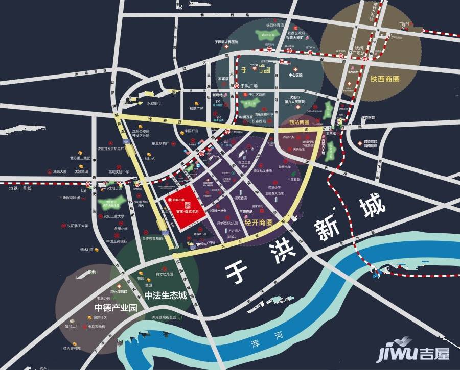 富禹盛京学府位置交通图