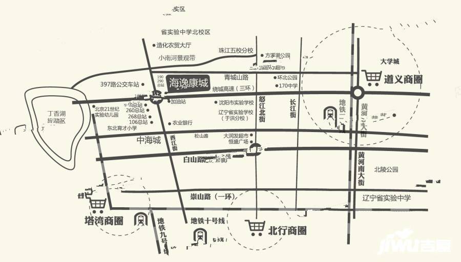 民安海逸康城位置交通图图片