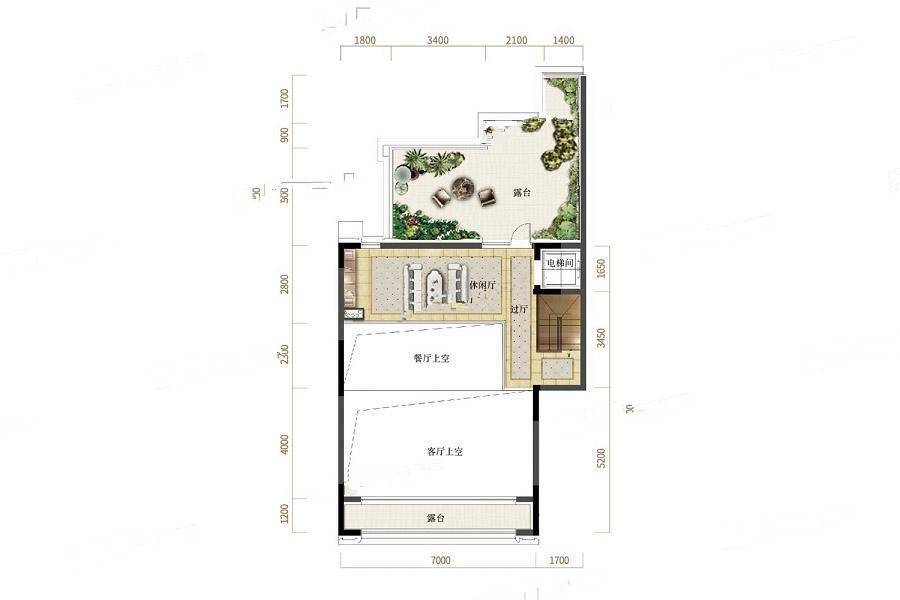 美的盛堂2室3厅2卫160㎡户型图