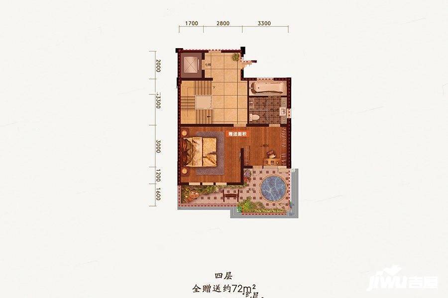 清河半岛3室2厅3卫199㎡户型图