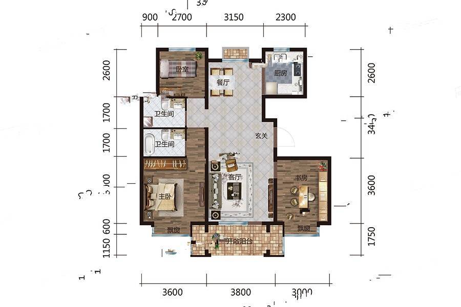 中国铁建御水澜湾洋房a户型