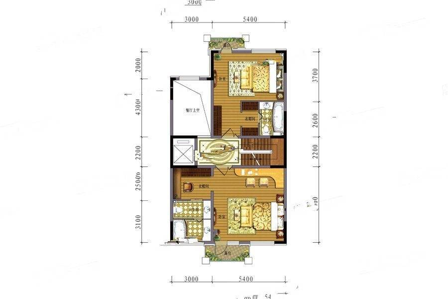 银基观澜庭8室5厅3卫302㎡户型图