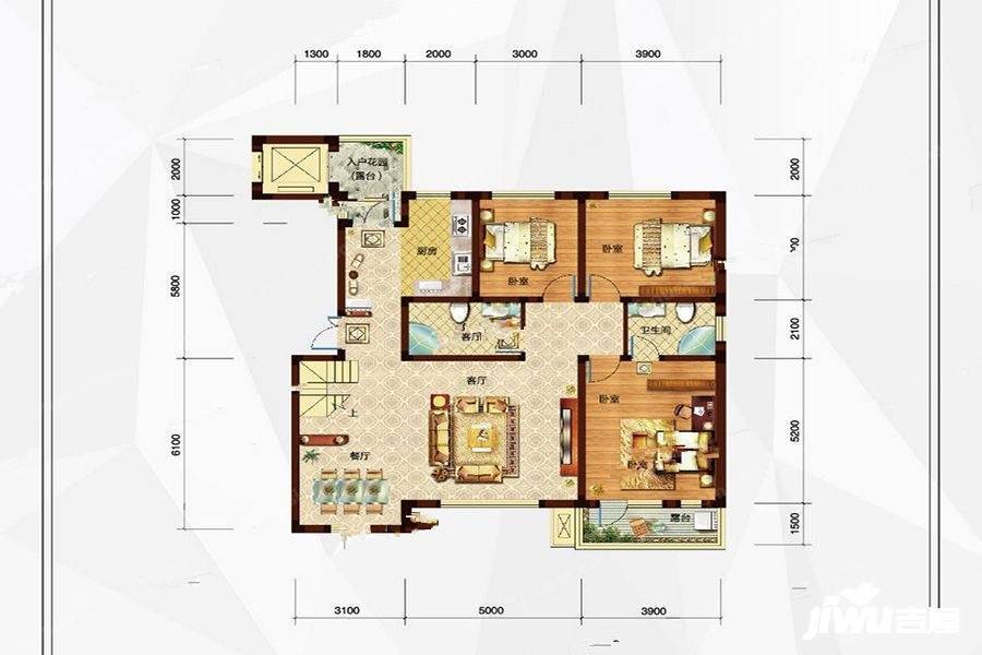 玉祥明居4室3厅3卫192㎡户型图