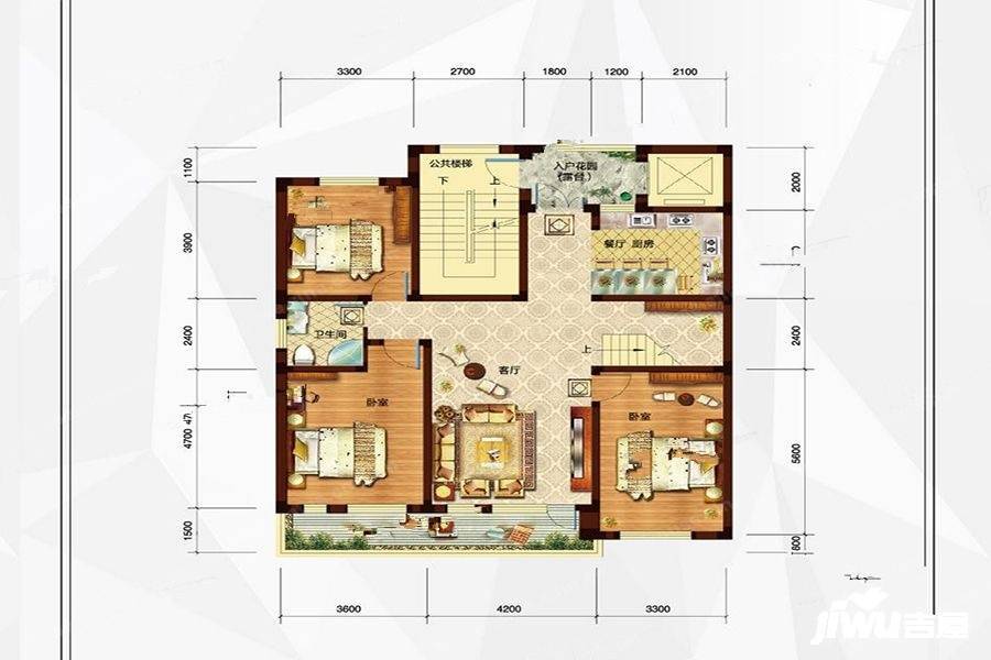 玉祥明居4室3厅2卫157㎡户型图