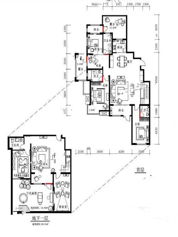 富立秦皇半岛7室2厅4卫278.3㎡户型图