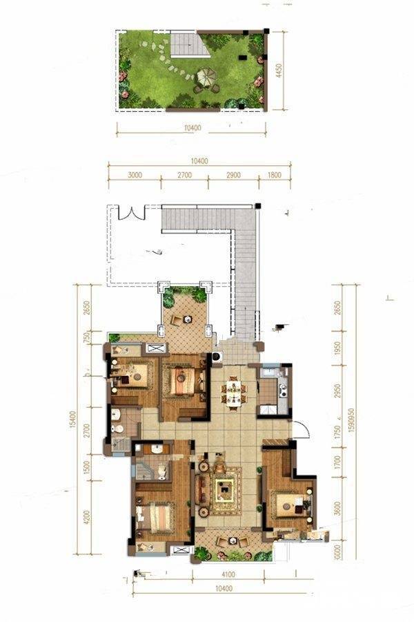 佳兆业悦府4室2厅2卫133㎡户型图