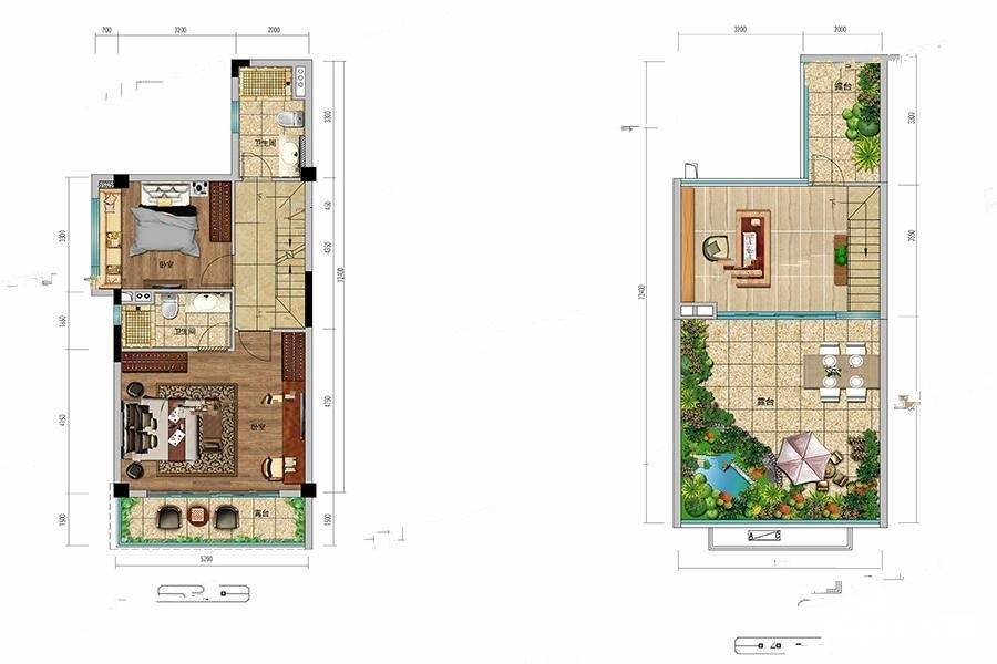 碧桂园上观2室4厅3卫159㎡户型图