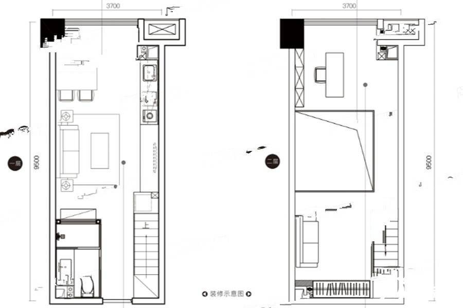 佳欣时代天汇普通住宅46㎡户型图