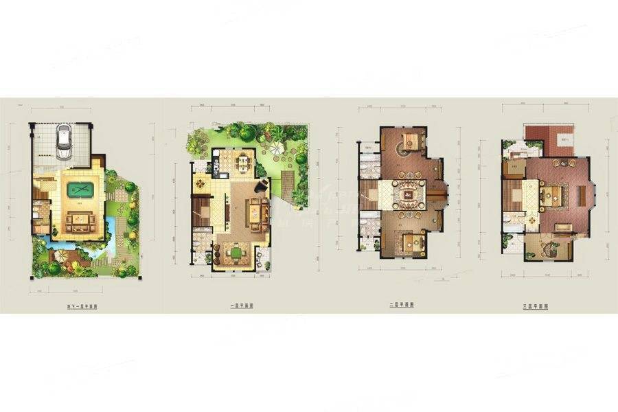 碧桂园海昌天澜3室3厅3卫412.2㎡户型图