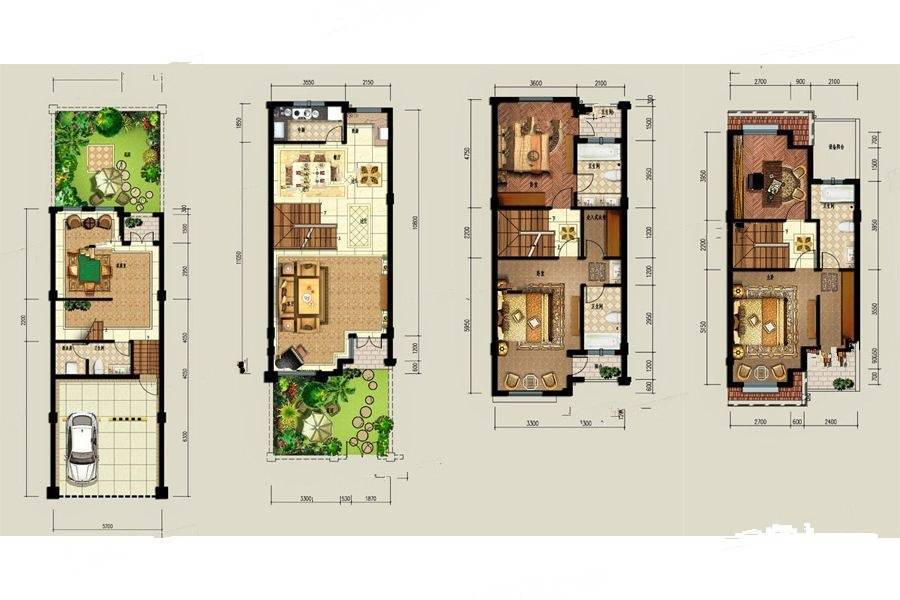 碧桂园海昌天澜4室2厅3卫240㎡户型图