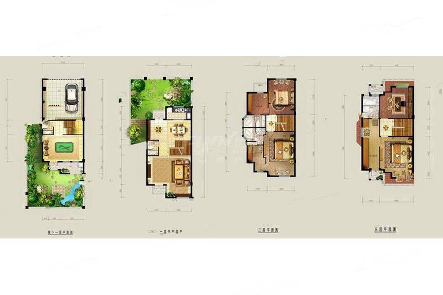 碧桂园海昌天澜4室2厅3卫255.8㎡户型图