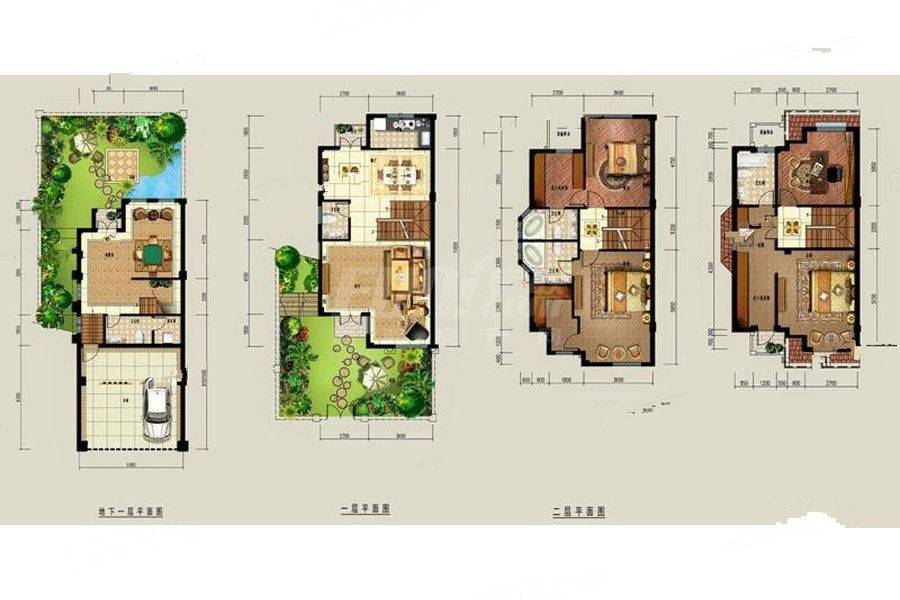 碧桂园海昌天澜4室2厅3卫268.4㎡户型图