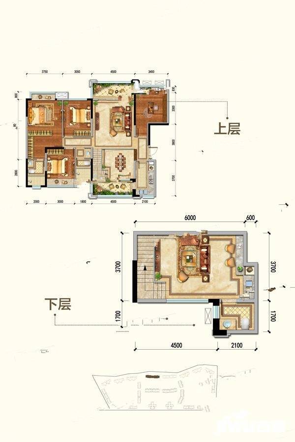 佳乐国际城4室3厅3卫166㎡户型图