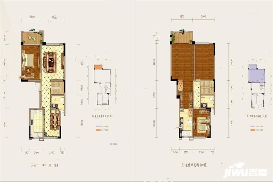 融创玖阙府2室2厅2卫150㎡户型图