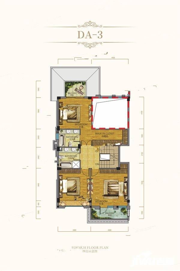 融创长滩壹号4室2厅3卫220㎡户型图