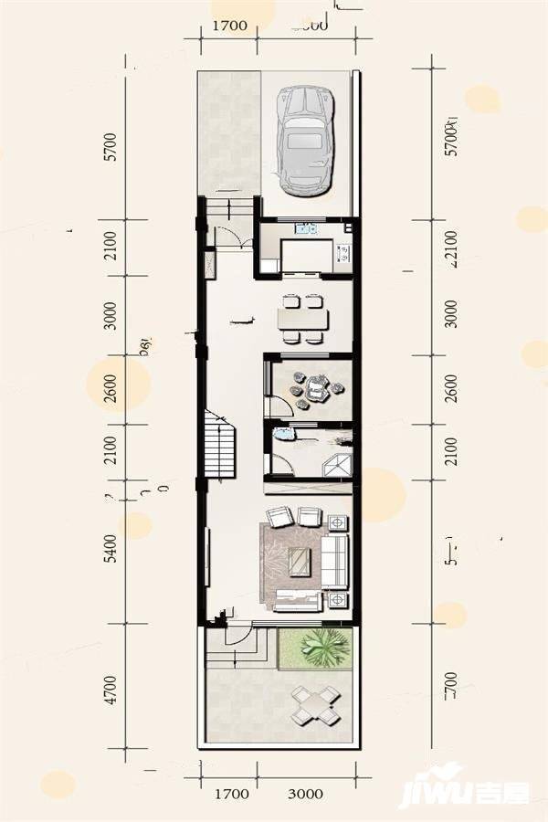 杜鹃城千万间3室2厅3卫171.1㎡户型图