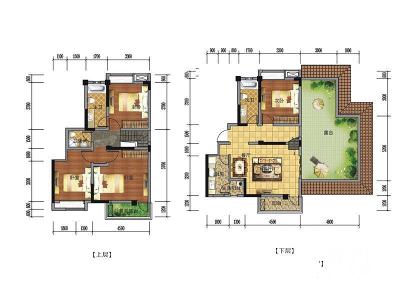 欣海国际4室2厅3卫156㎡户型图