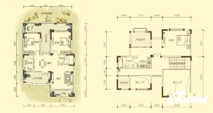 武海中华青城5室2厅2卫154.5㎡户型图