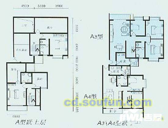 金阳美丽水景城3室2厅2卫124.7㎡户型图