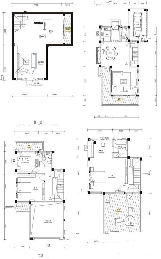 御青城3室3厅3卫250.4㎡户型图